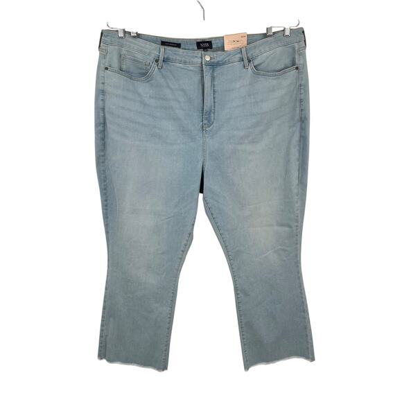 NYDJ Jeans High-Rise Slim Bootcut Ankle W/Fray light blue size 26W - Picture 1 of 7